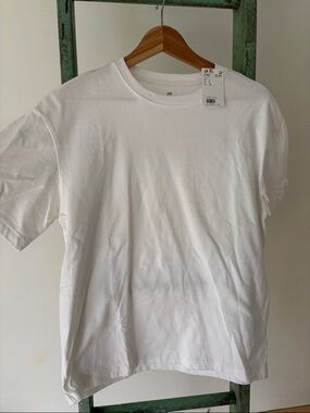 H&M Men's White Short Sleeve Crew Neck Tee